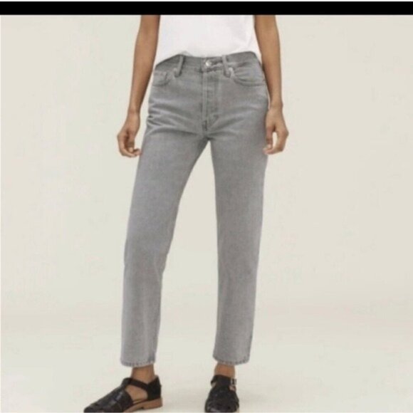 Everlane The Relaxed Straight leg Fit Organic Cotton Button Fly jeans grey 26 - Picture 1 of 12